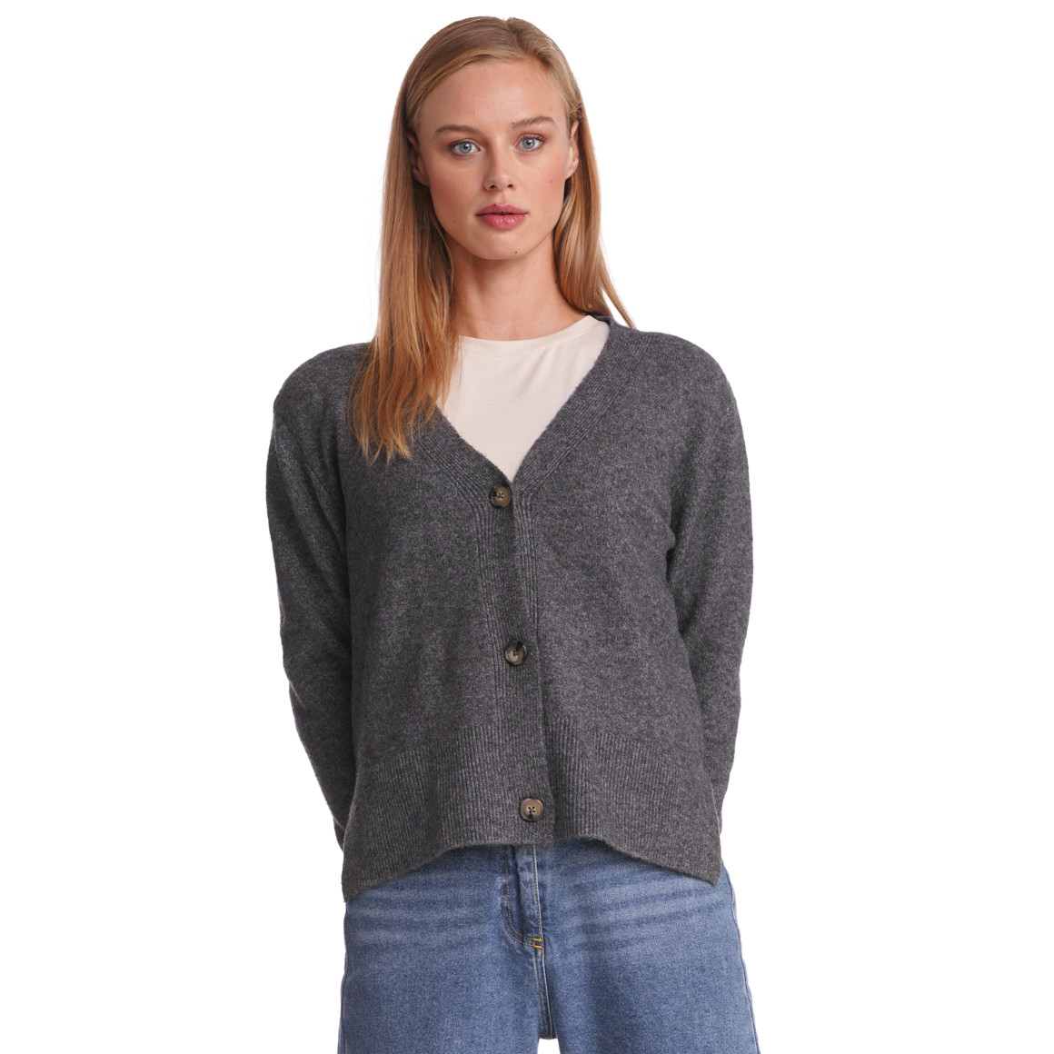Damen Strickjacke meliert