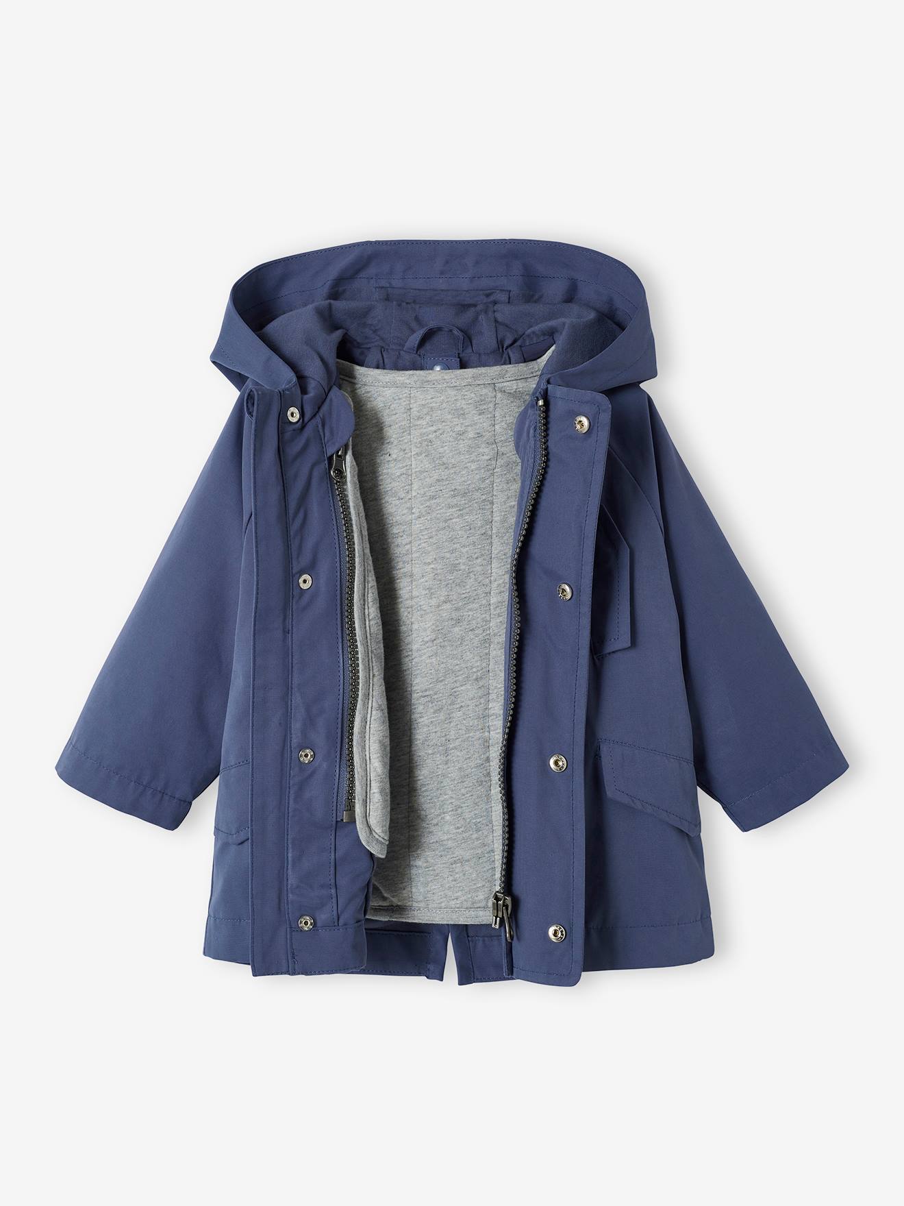 Vertbaudet Baby Regenjacke mit Innenjacke - dunkelblau