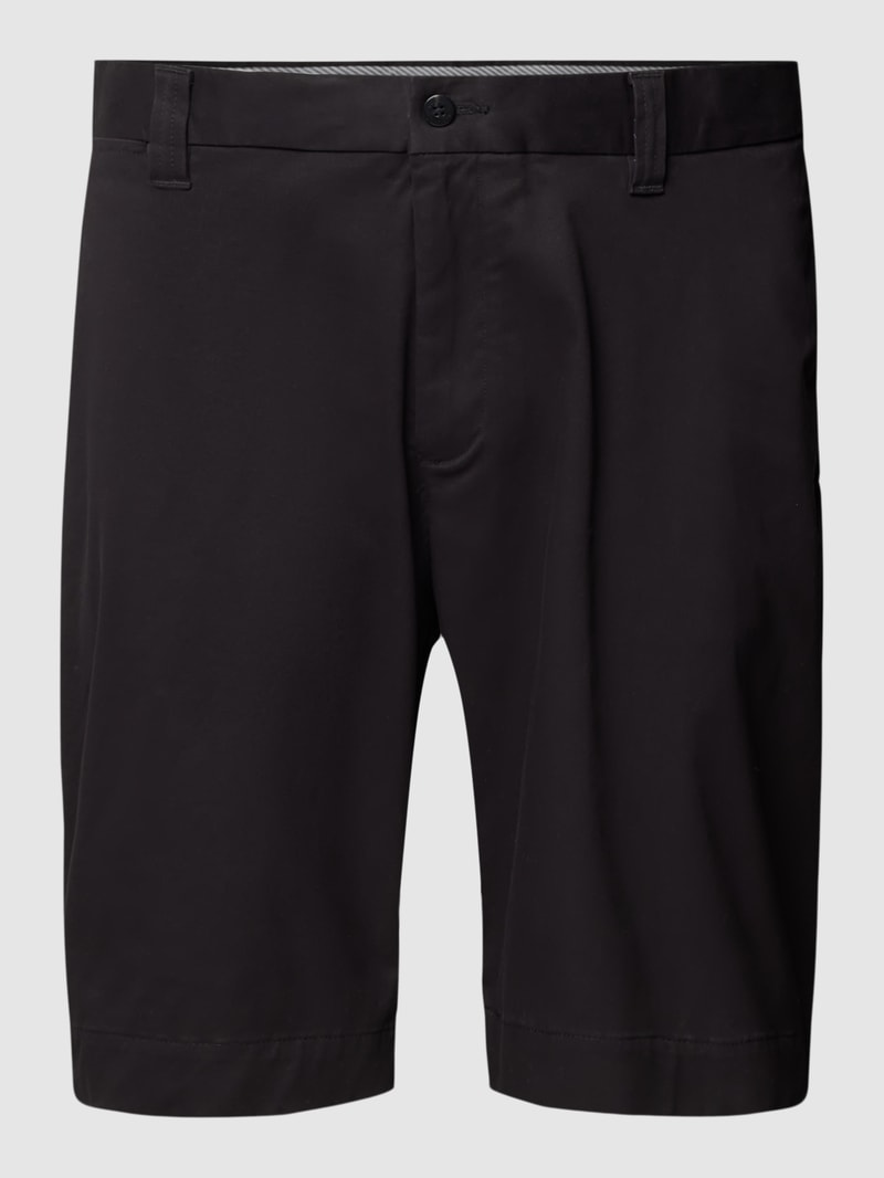 PLUS SIZE Chino-Shorts mit Stretch-Anteil Modell 'MADISON' in schwarz
