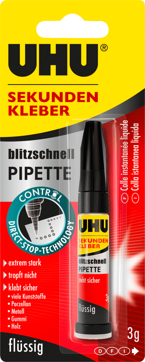 Sekundenkleber Pipette, 3 g