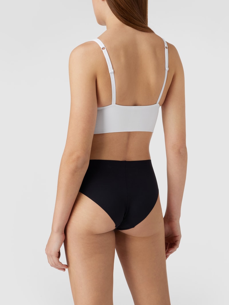 Bustier mit Logo-Print in weiß