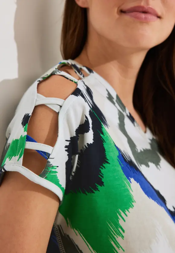 CECIL Shirt mit Schulterdetail