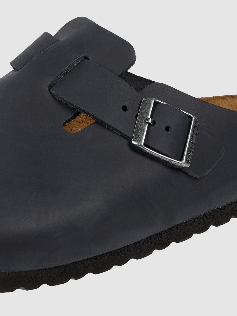 Sandalen aus Leder Modell 'Boston' in schwarz