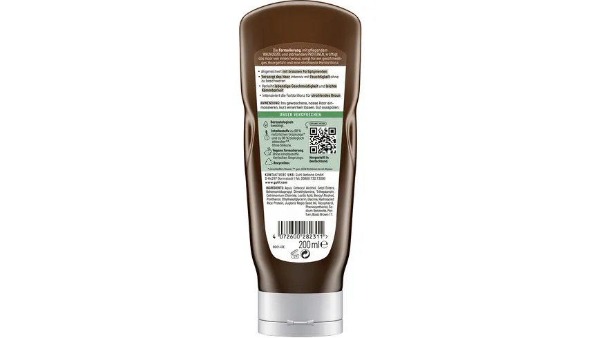 GUHL BRAUN FASZINATION Farbglanz Spülung für natürlich braunes oder coloriertes Haar 200ml 200 ml