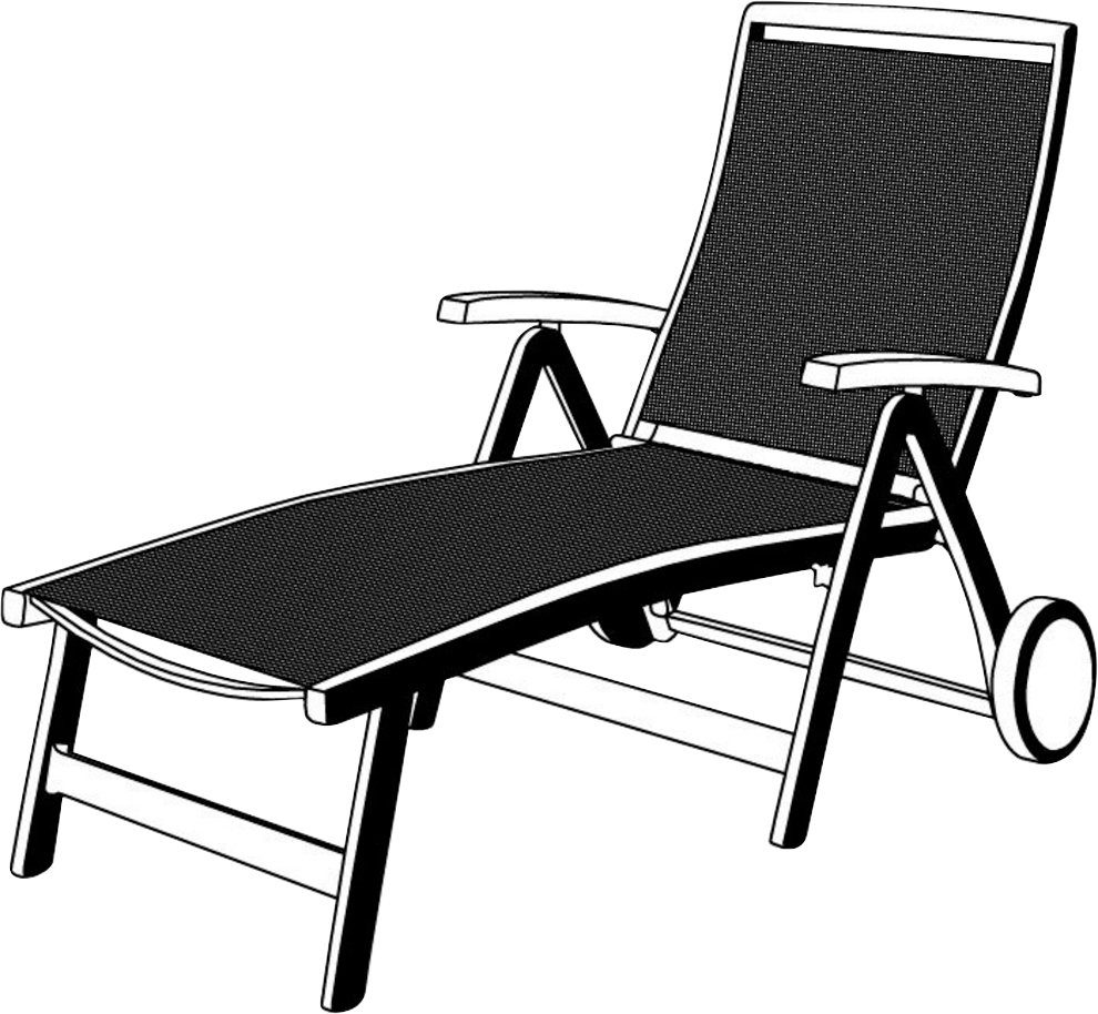 sieger EXKLUSIV Gartenliege Royal, Aluminium/Textil, verstellbar