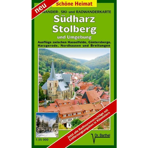 Südharz, Stolberg und Umgebung 1 : 35 000. Radwander-und Wanderkarte - Wanderkarte