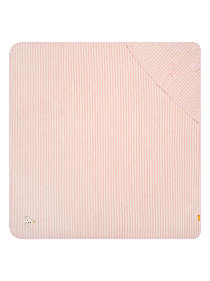 Steiff Kapuzenbadetuch in Rosa - (L)36 x (B)44 cm günstig kaufen onesize