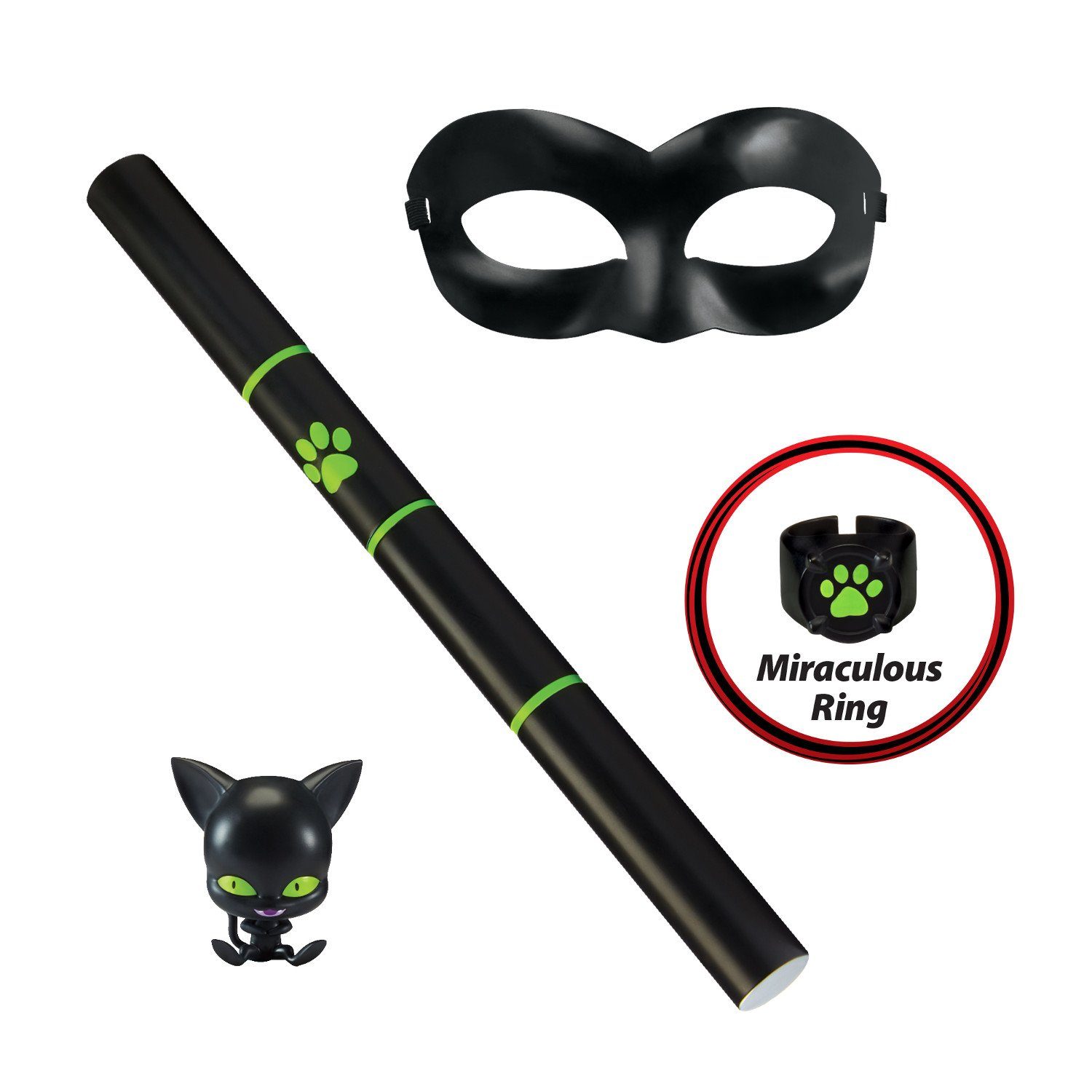 Playmates Toys Verkleidungsmaske 50603, Miraculous Cat Noir Verkleidungsset