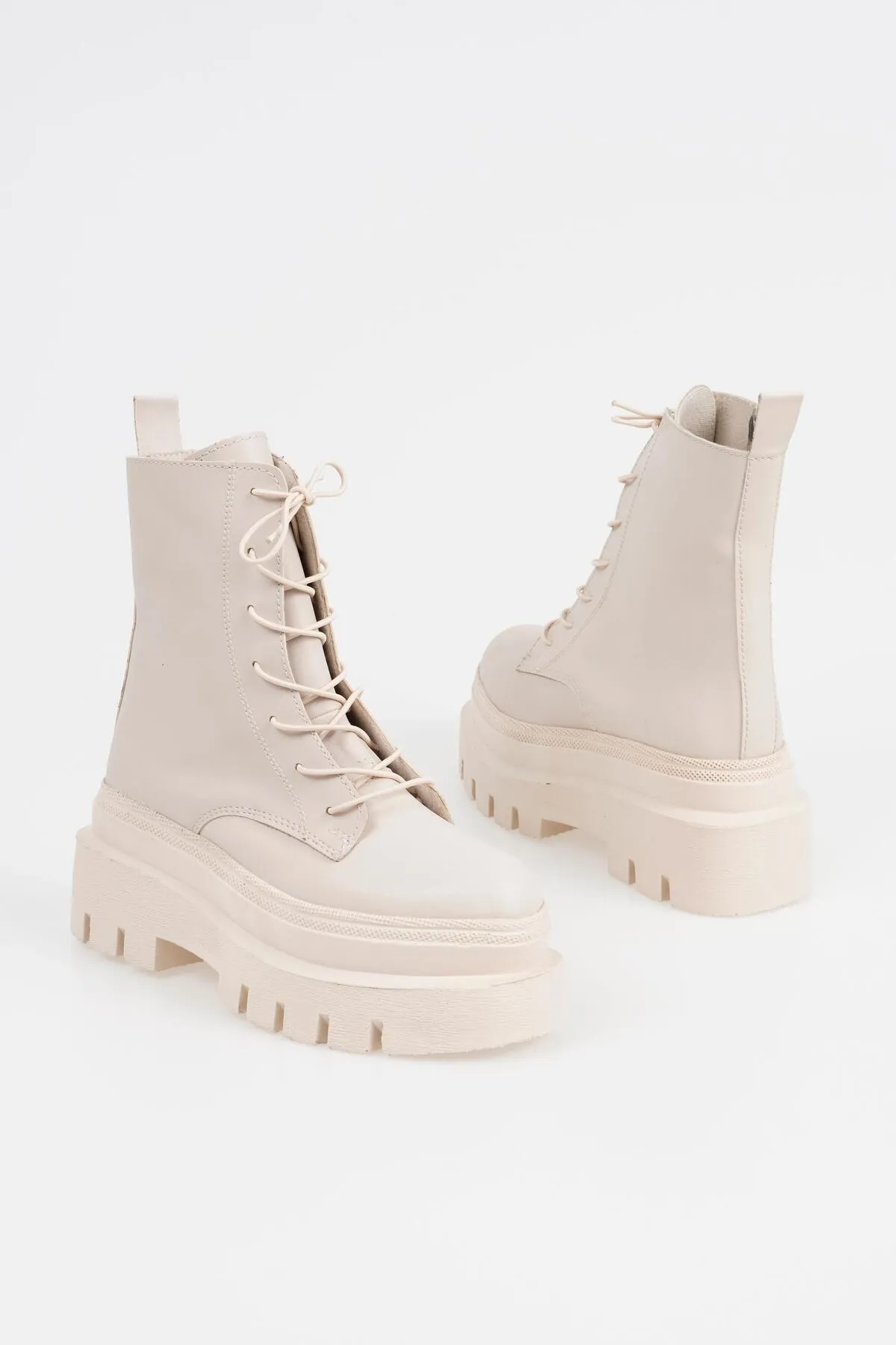 CZ London  Damen-Schnürstiefel mit Plateau und hoher Sohle