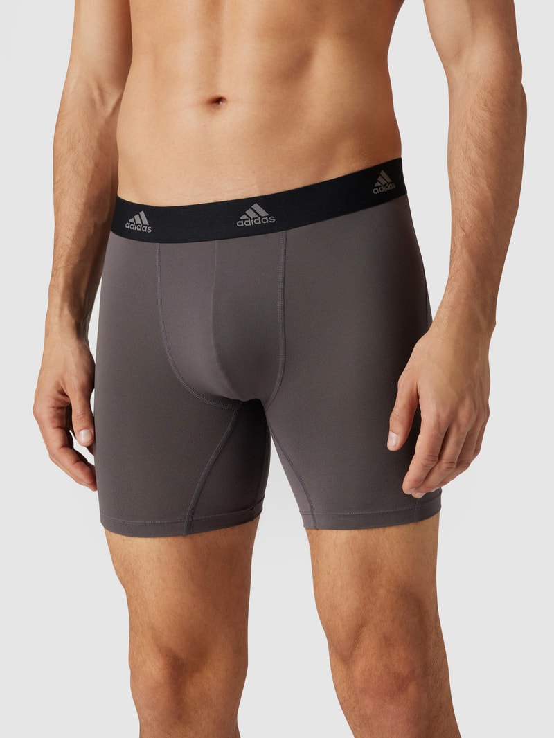 Trunks mit Logo-Bund im 3er-Pack in mittelgrau