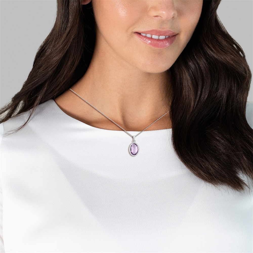 Rafaela Donata Chaîne Argent sterling Améthyste en Argent Bijoux