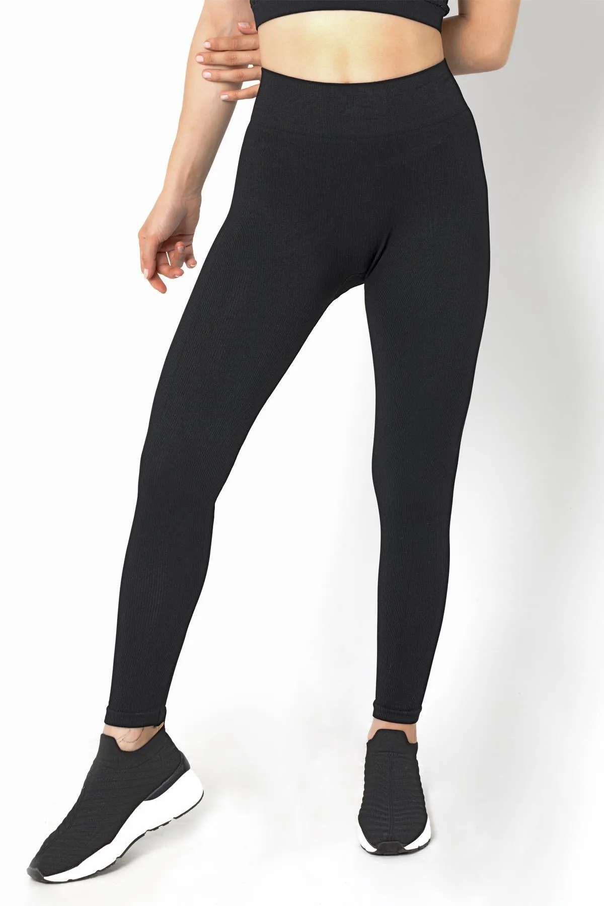 Doremi  Nahtlose gestrickte Leggings mit hoher Taille