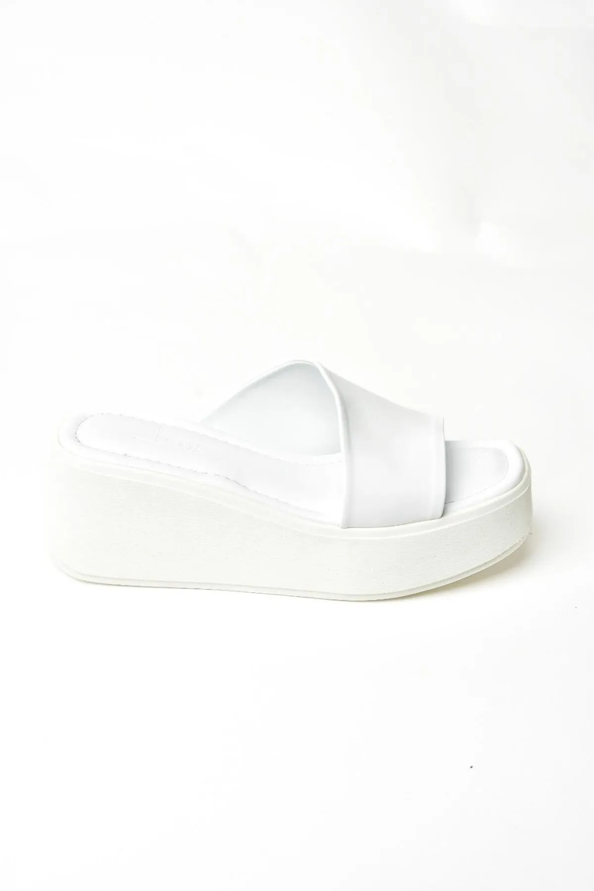 Fox Shoes  S590150009 Weiße Hausschuhe mit dicker Sohle