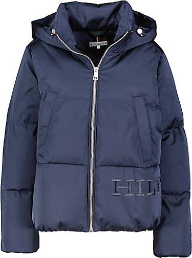 TOMMY HILFIGER Damen Daunenjacke mit Kapuze SATEEN HOODED DOWN JACKET