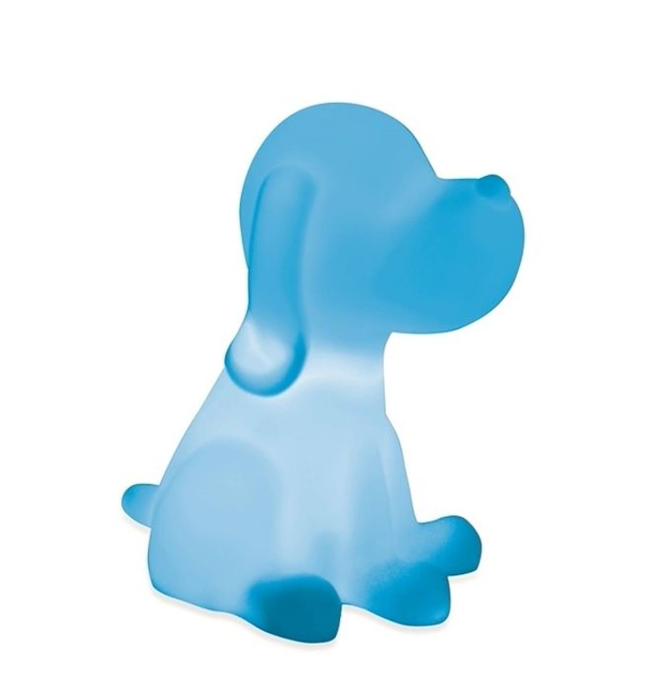 Chien Veilleuse en 3D env 20 cm avec diffusion lumière en couleurs bleu