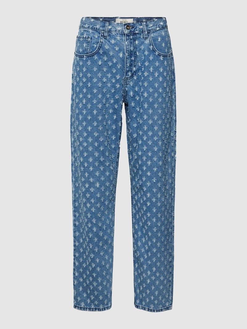Loose Fit Jeans im Used-Look Modell 'Tokyo' in blau