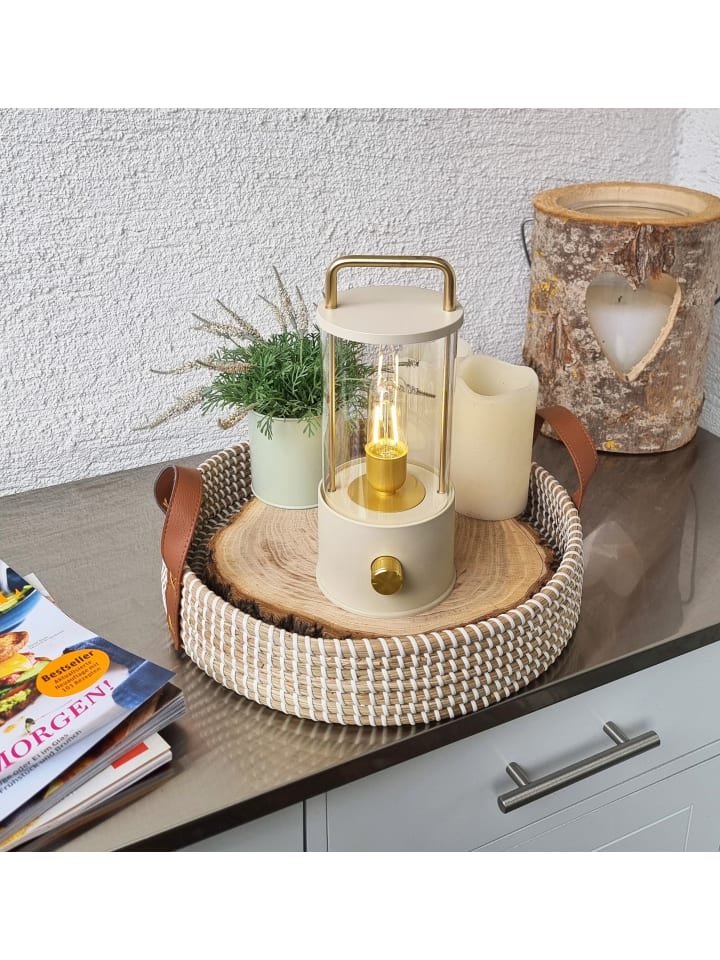 Coen Bakker LED Laterne Lampe dimmbar Warmweiß IP44 Innen & Außen 25x11cm in Sand günstig kaufen onesize