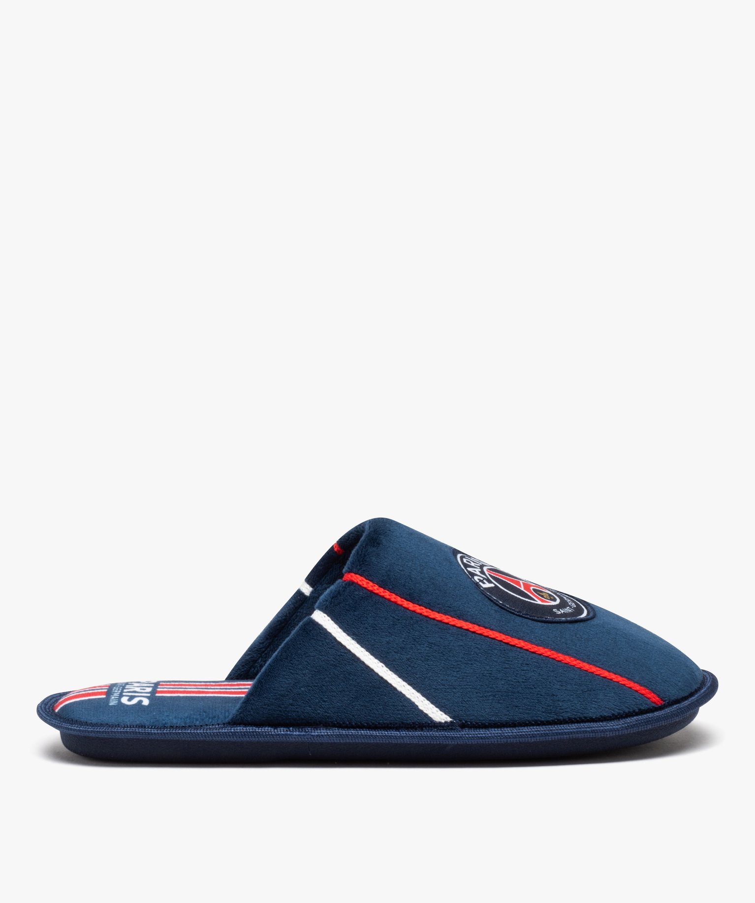 Chaussons homme en velours imprimés foot - Paris Saint Germain bleu | GEMO