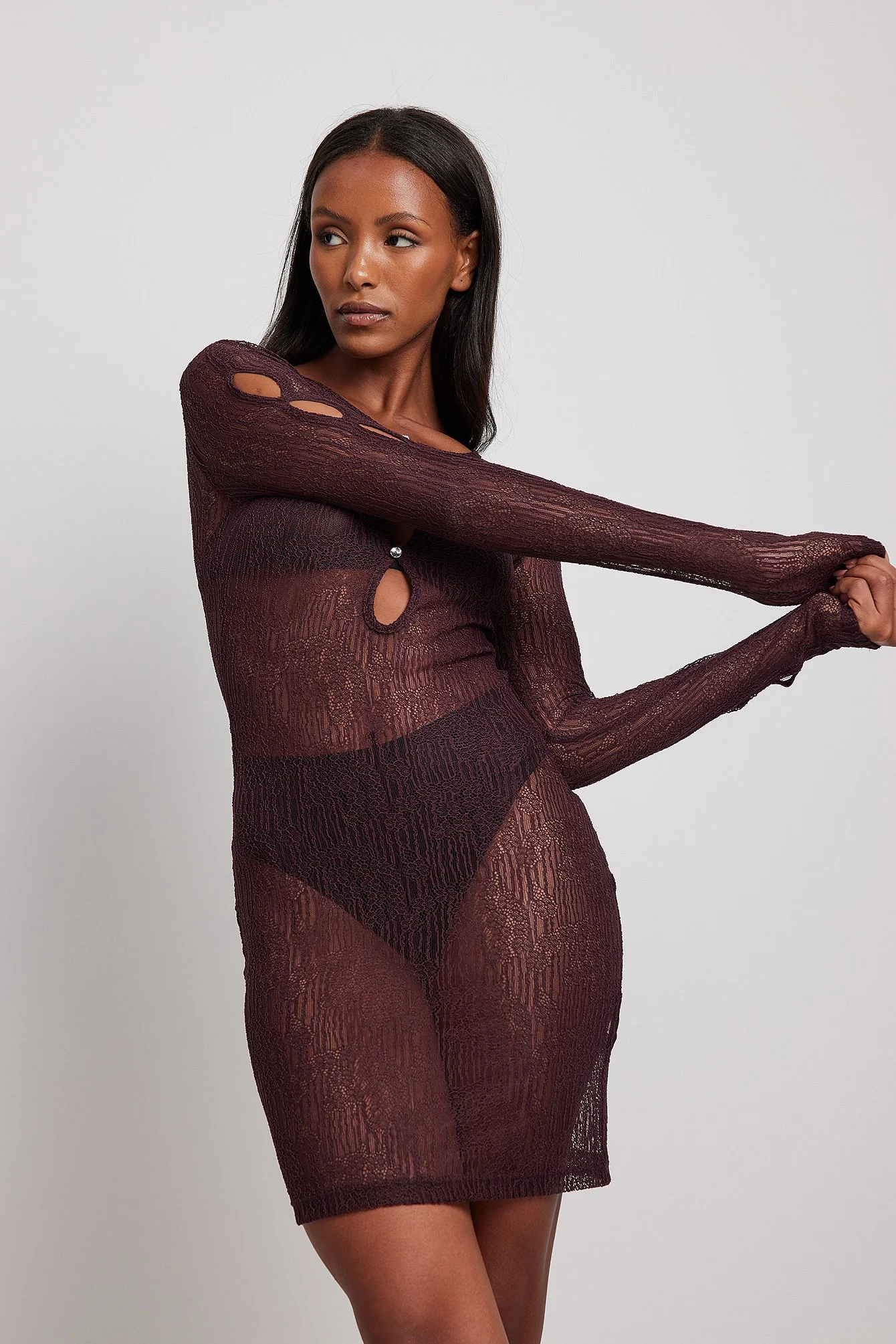 Spitzen-Mini-Kleid