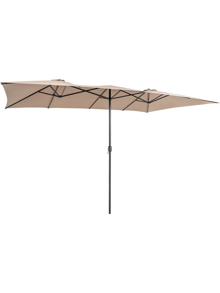 COSTWAY Doppelsonnenschirm 426x265cm in Braun günstig kaufen onesize