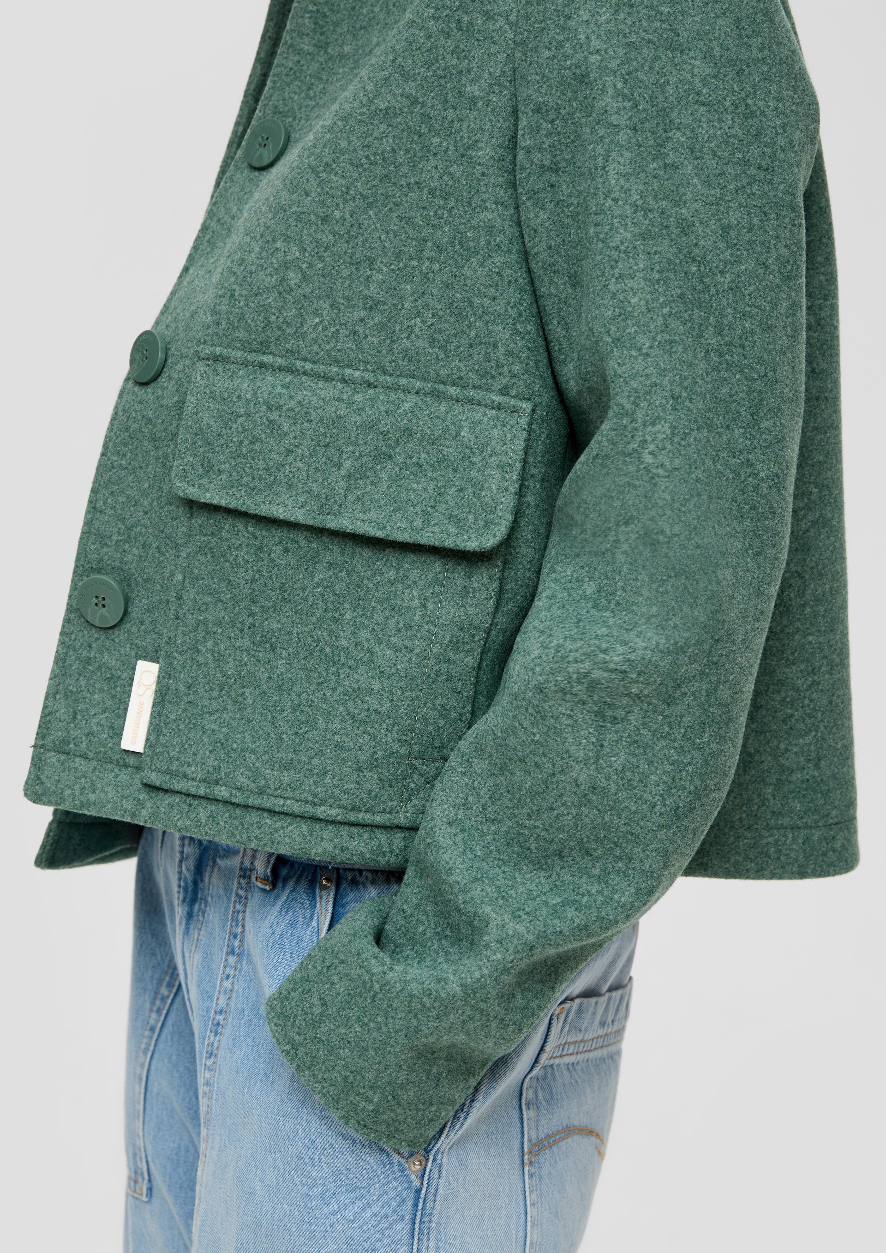 Jacke in melierter Woll-Optik  2140775-78W0