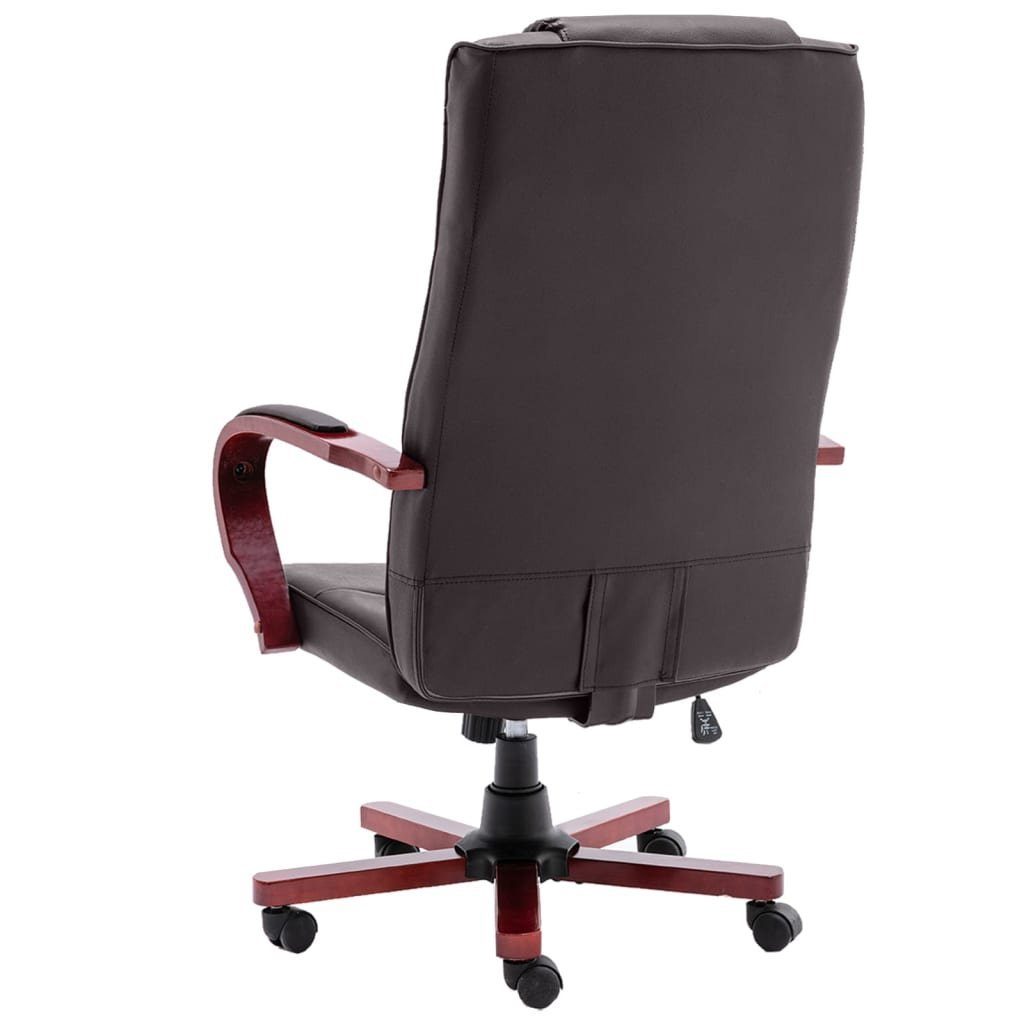 vidaXL Bürostuhl Bürostuhl Braun Echtleder (1 St)