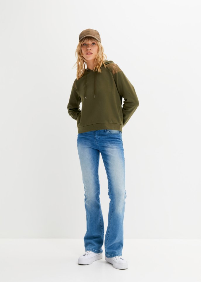 Sweatshirt mit Spitze