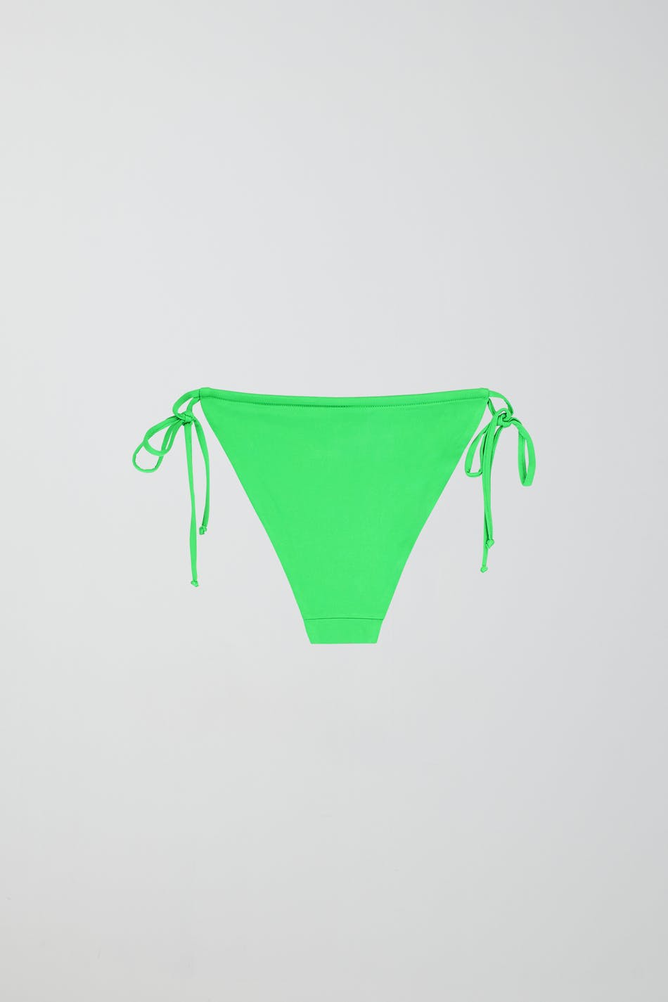 Shiny ruched tie bikini brief