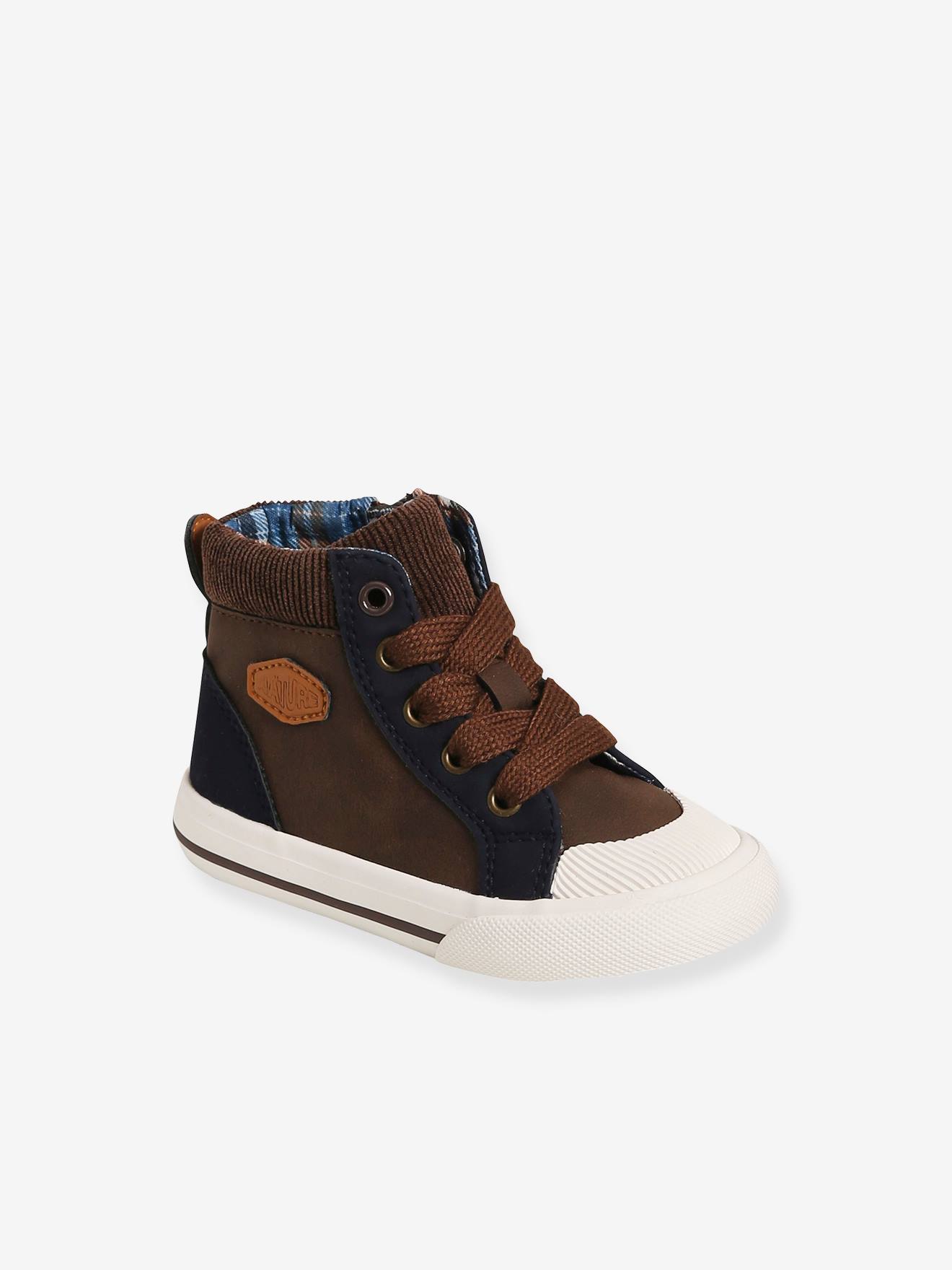 Vertbaudet Baby High-Sneakers, Corddetails - braun