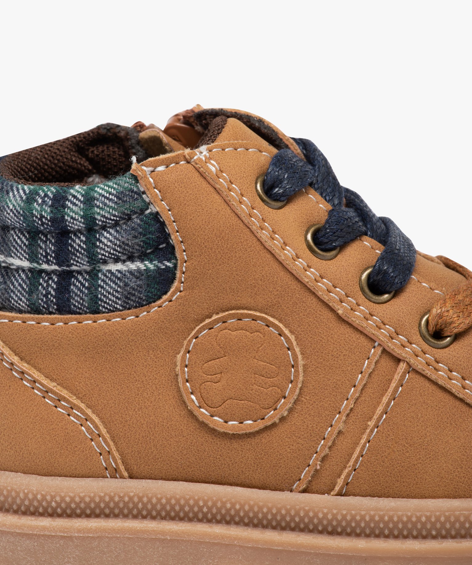 Boots doublé à lacets et zip bébé Garçon - LuluCastagnette camel | GEMO