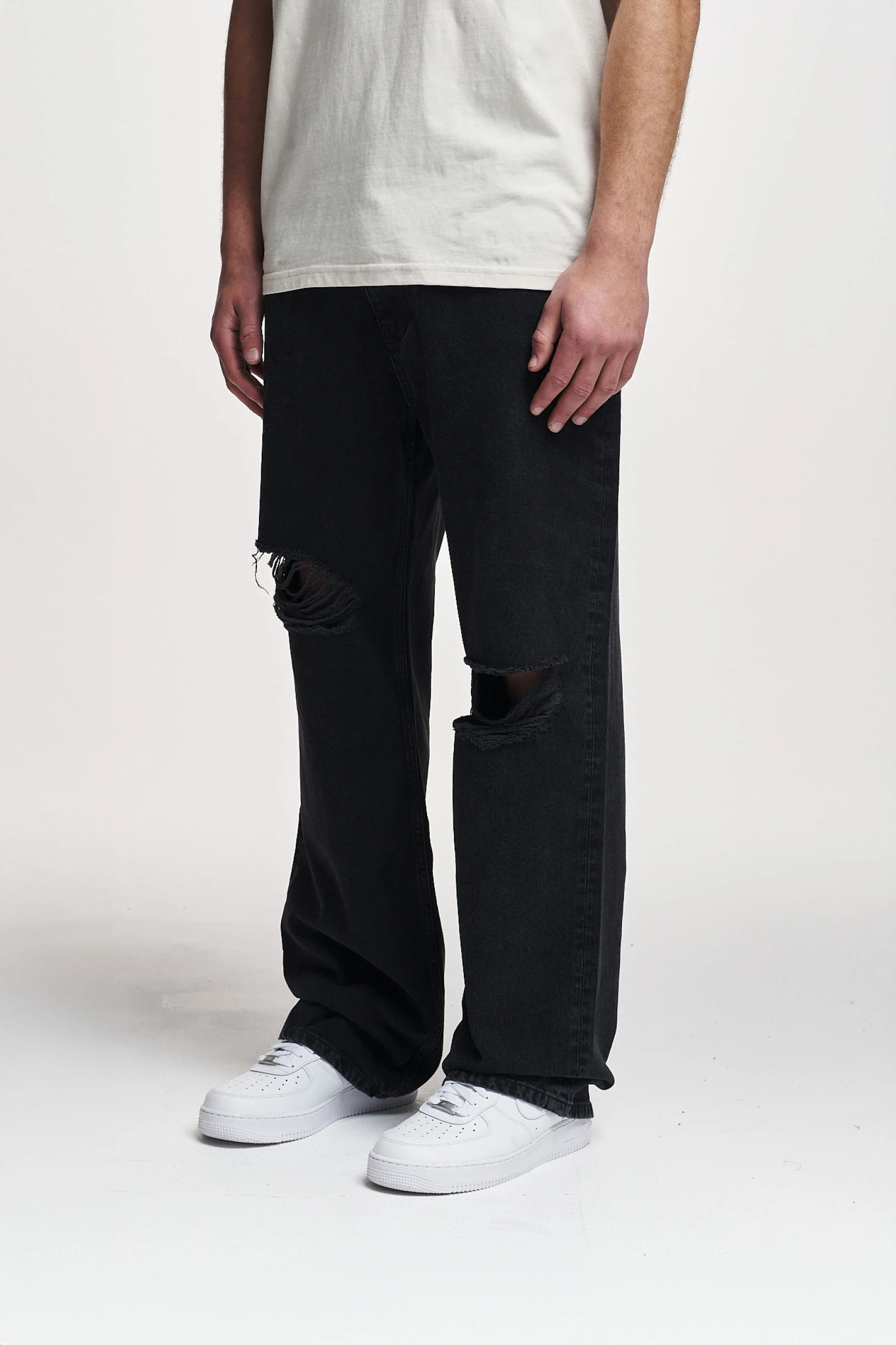 2Y Studios ANDUIN RIPPED BAGGY - Vaqueros holgados