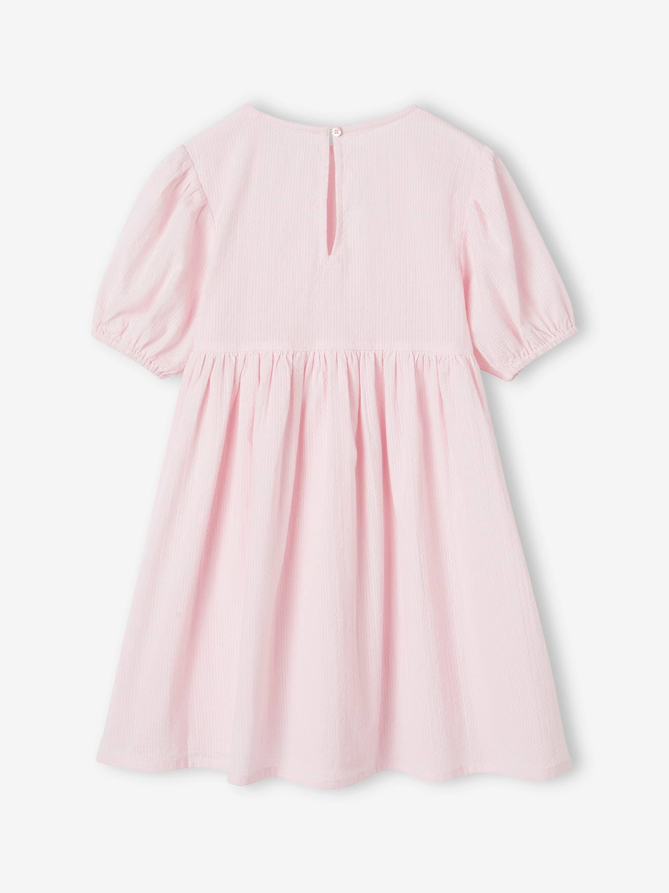 Vertbaudet Mädchen Kleid mit Ballonärmeln - lila