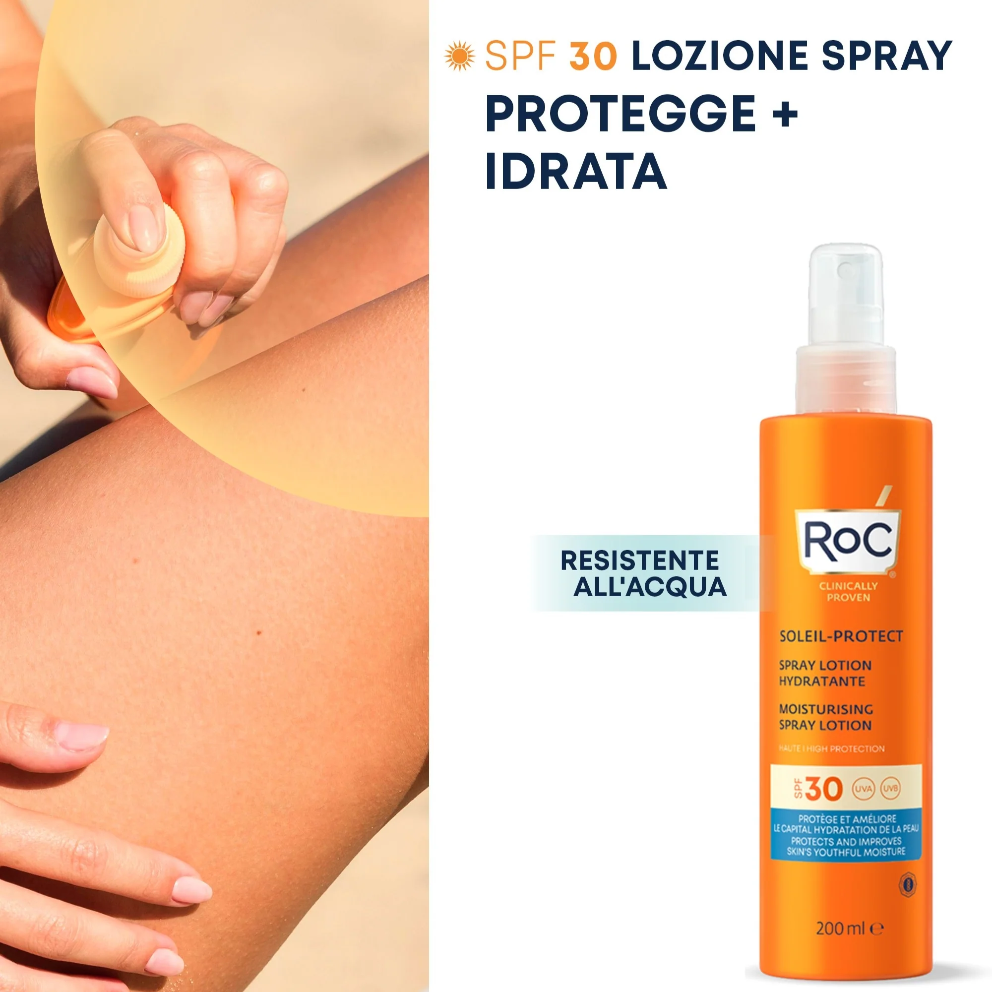 Soleil-Protect hidratáló testápoló spray SPF30 - Magas védelemmel ellátott testápoló spray.