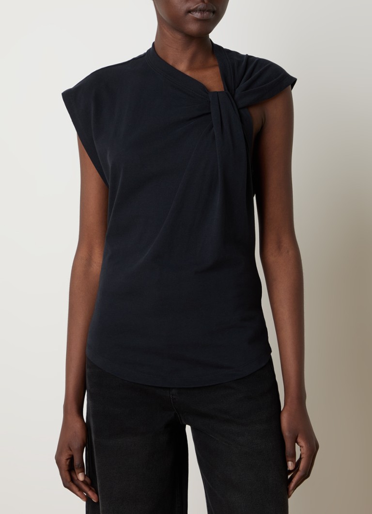 T-shirt Isabel Marant Nayda in cotone biologico con scollo asimmetrico