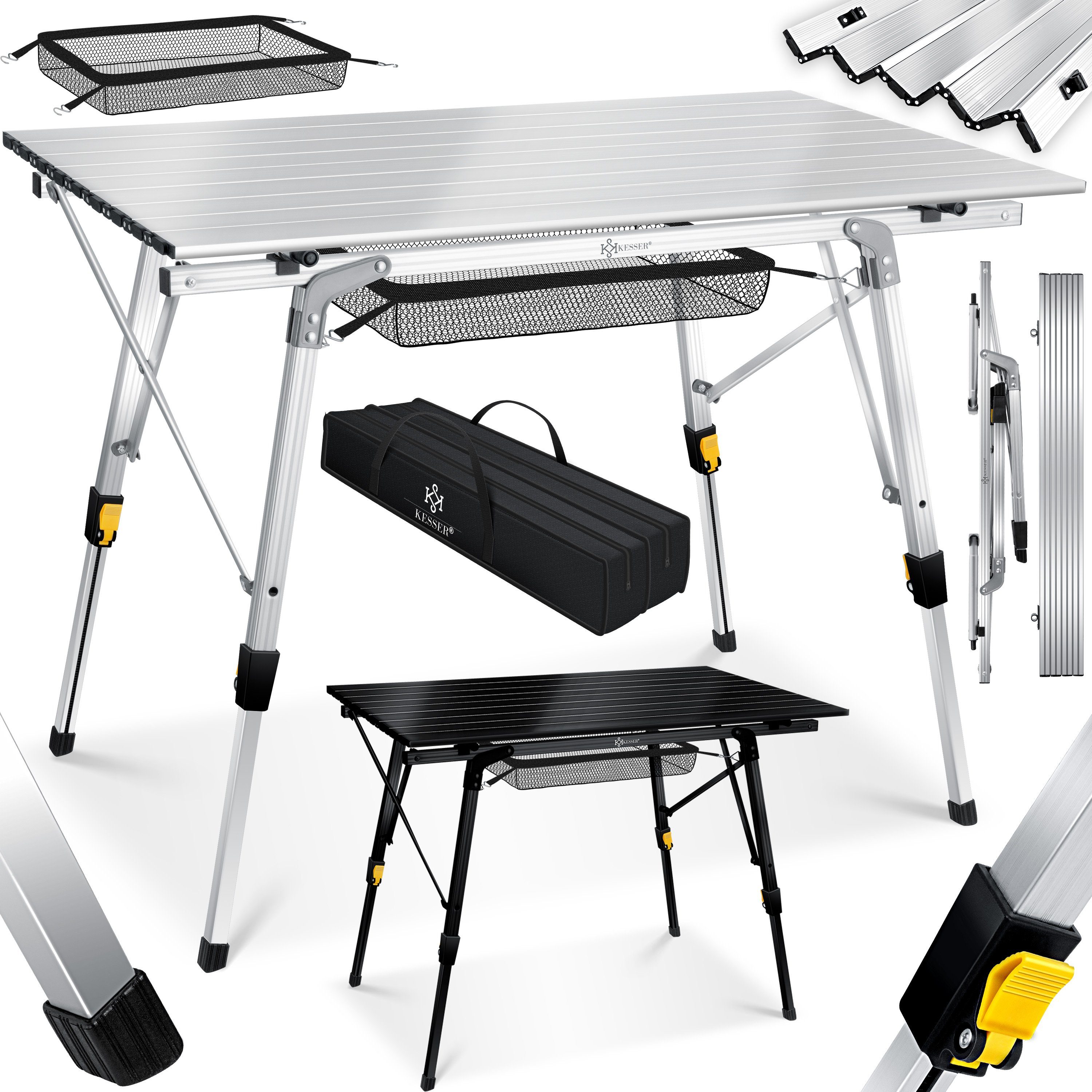 KESSER Campingtisch, Campingtisch faltbar Klapptisch Camping Tisch Aluminiumahmen