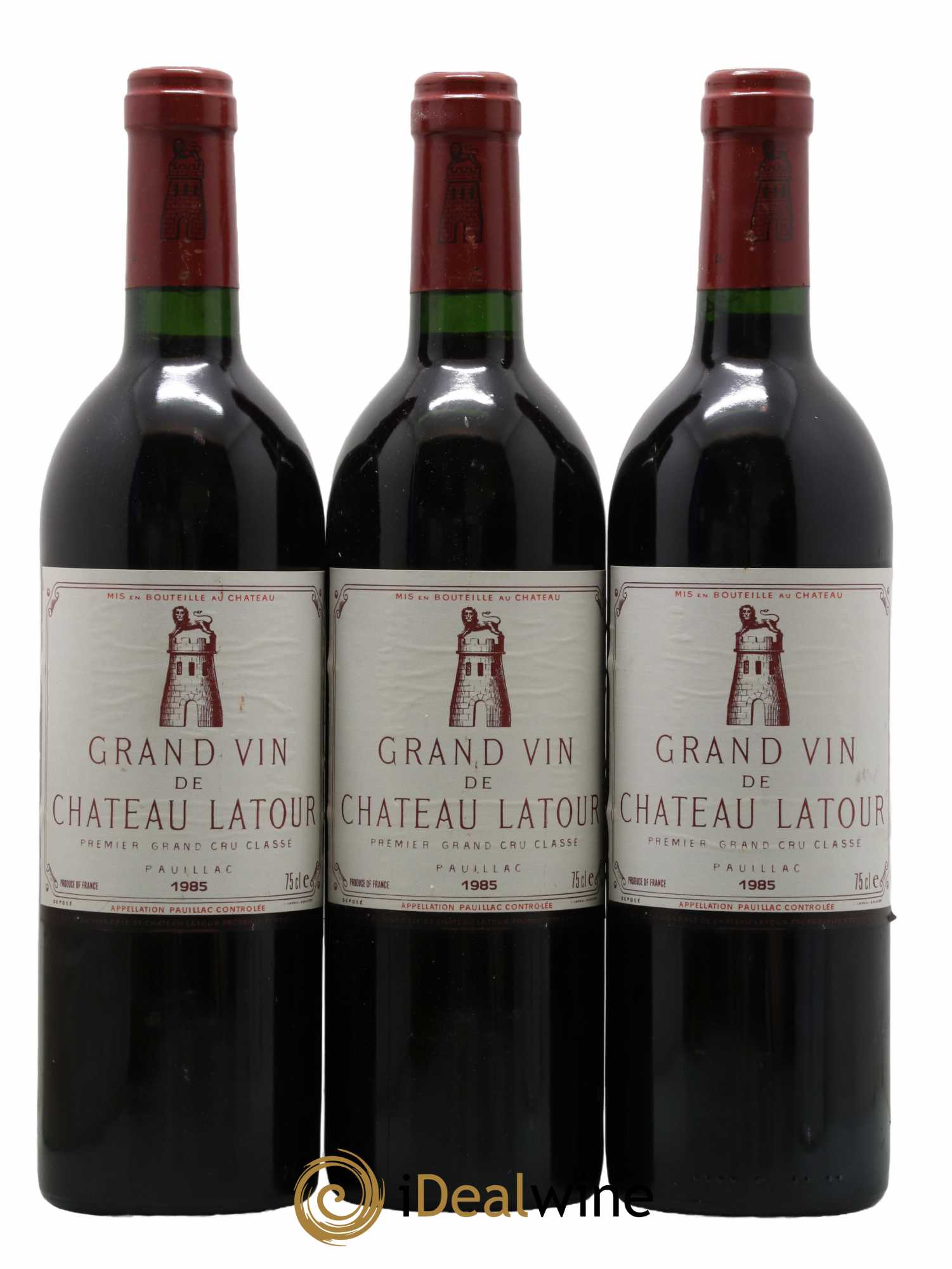 Château Latour 1er Grand Cru Classé  1985 - Lot de 3 Bouteilles