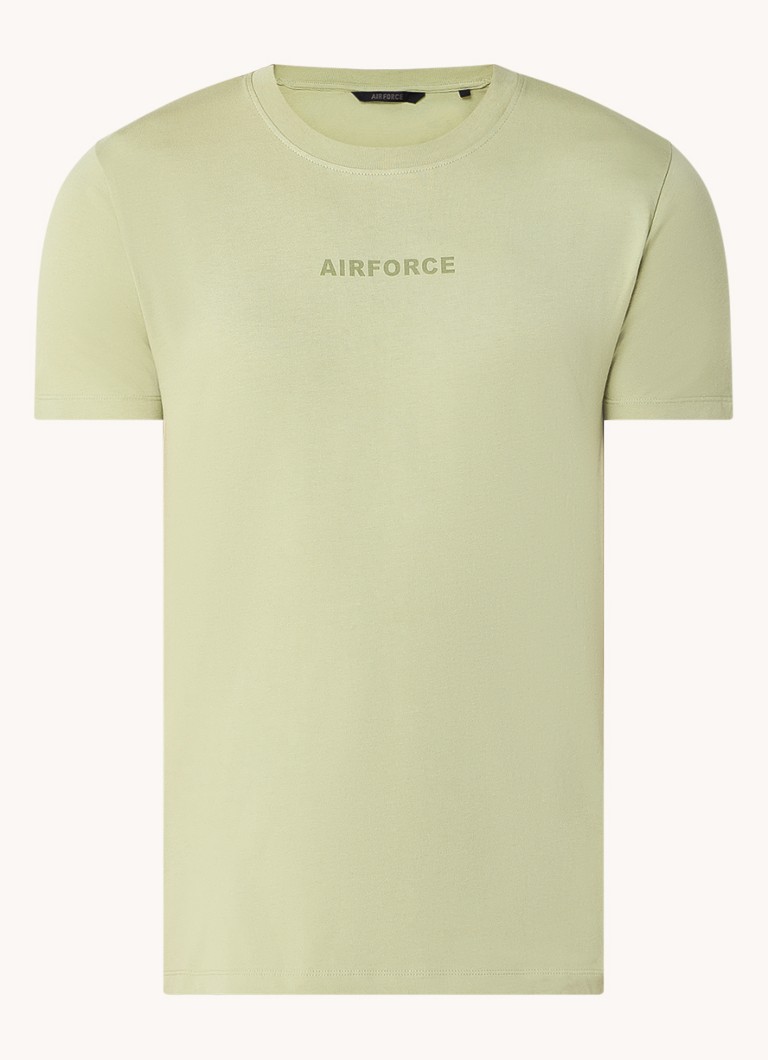 Tricou Air Force din bumbac organic, cu logo și imprimeu pe spate.