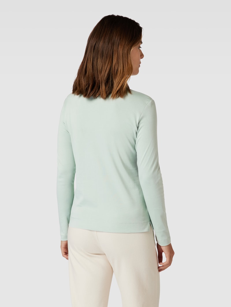 Longsleeve mit Polokragen in schilf