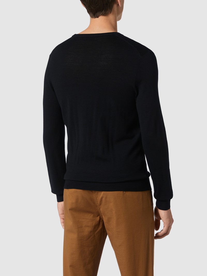 Pullover aus Wolle Modell 'Nichols' in schwarz