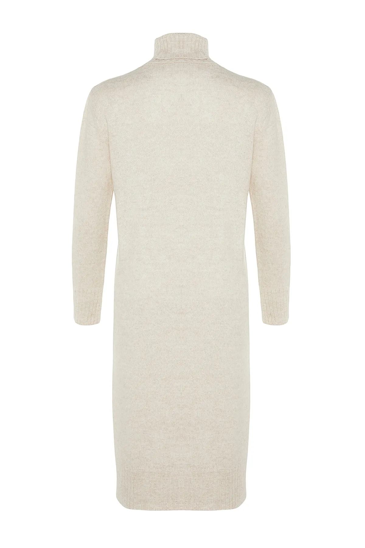 Trendyol Collection  Stone Wide Fit Midi-Strickkleid mit Rollkragen TWOAW24EL00034