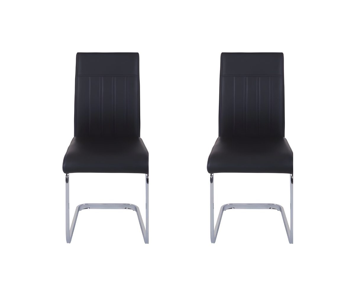 Homexperts Freischwinger FRANCIS (2 St), Kunstleder Schwarz, B43,5xT56xH100cm