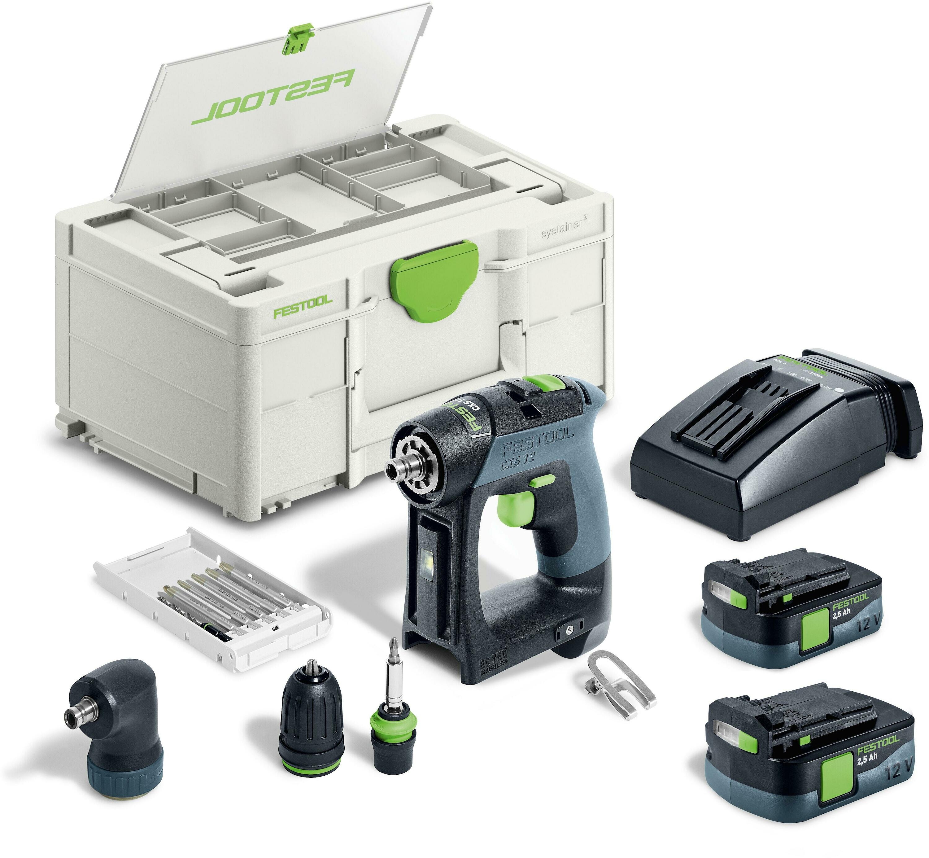 Festool 576865 Batteridrevet drill CXS 12 2,5-sett