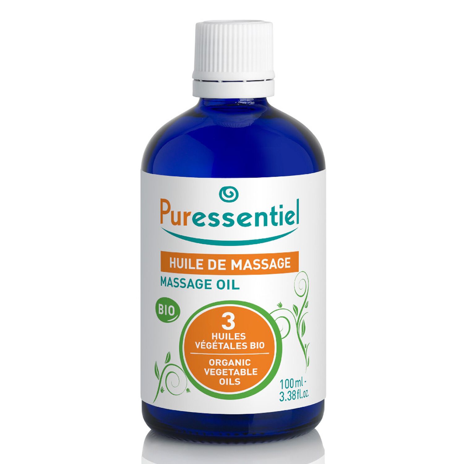 Puressentiel Huile de Massage 3 Huiles Végétales Bio 100 ml