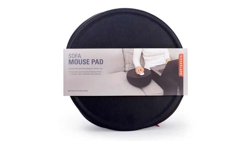 Kikkerland Mauspad fürs Sofa Schwarz