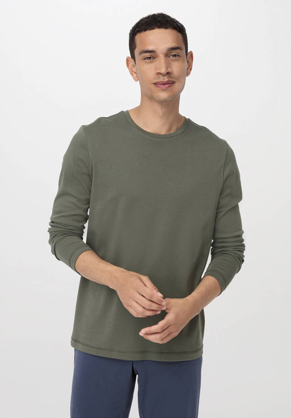 Langarm-Schlafshirt aus reiner Bio-Baumwolle