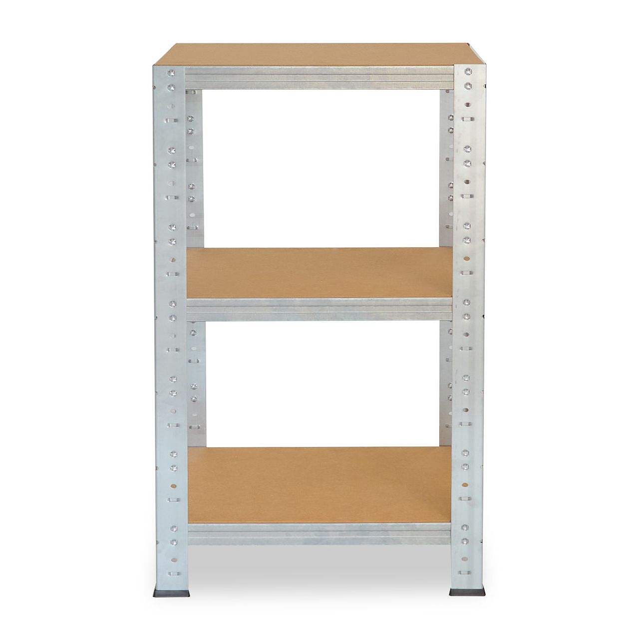 Shelfplaza HOME 90x50x50cm Schwerlastregal in verzinkt mit 3 Böden