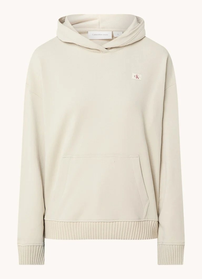 Felpa con cappuccio Calvin Klein in cotone biologico con logo