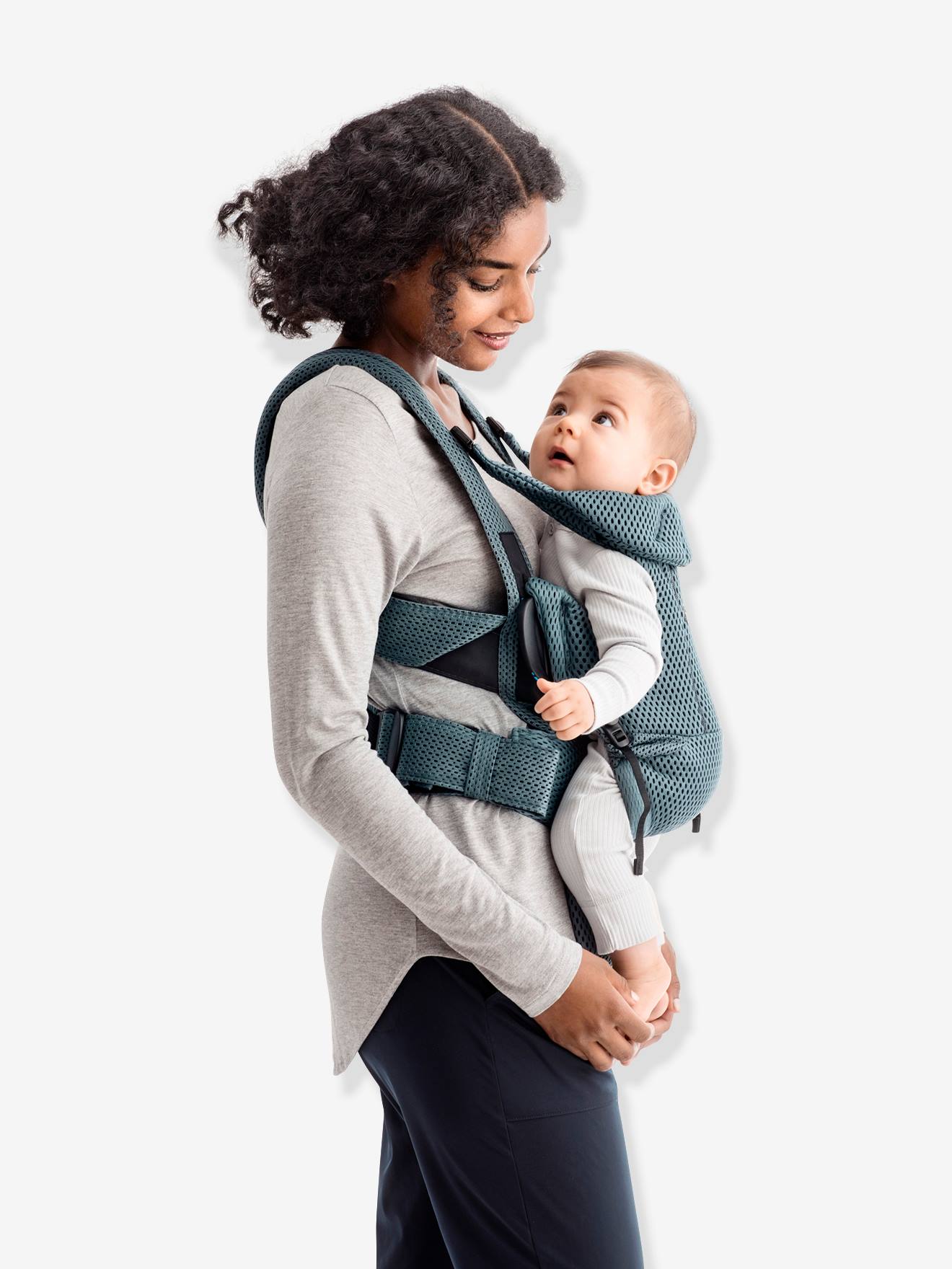 Porte-bébé physiologique BabyBjörn Move Mesh 3D vert sauge