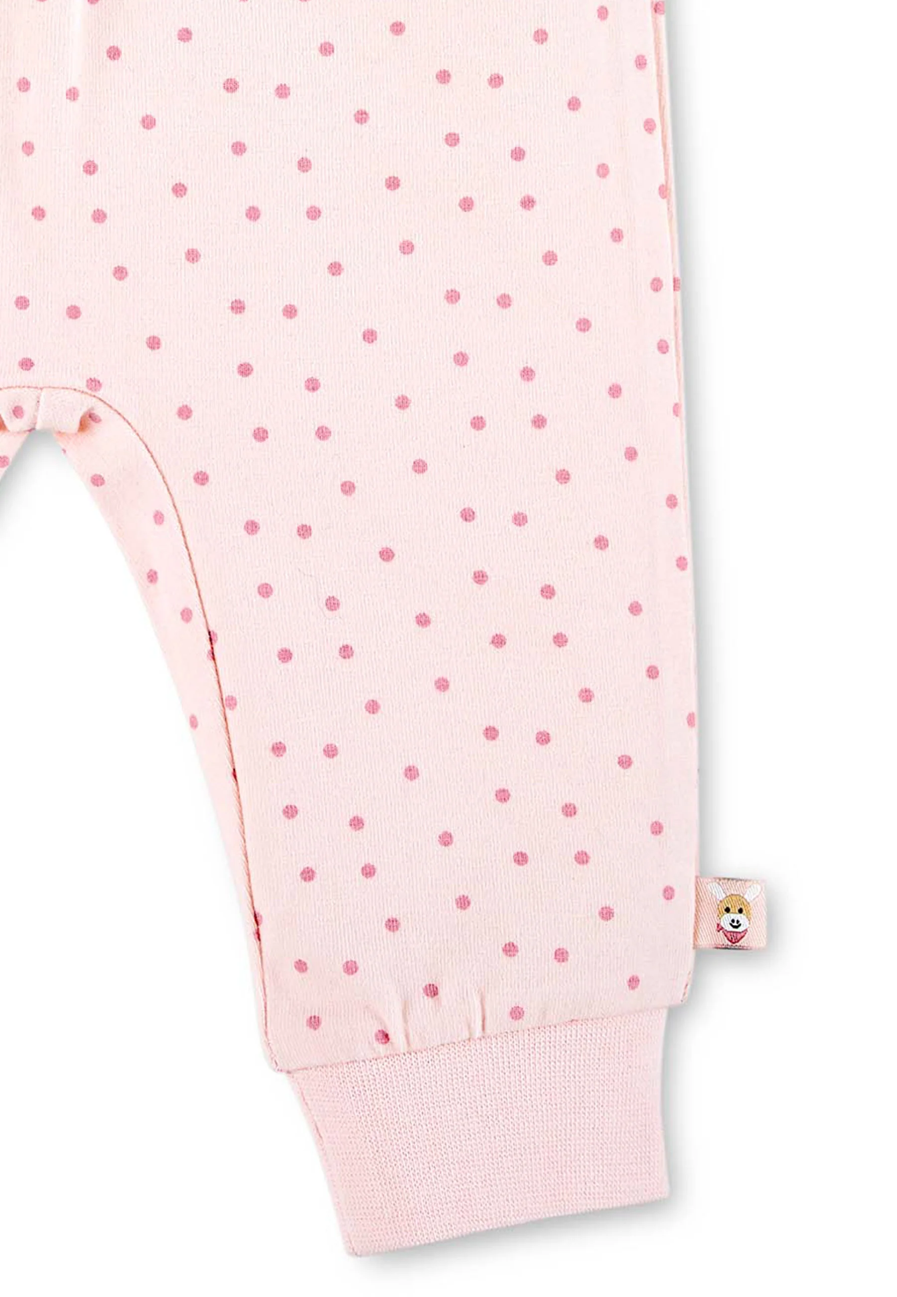 GOTS Hose Esel Emmi Girl, Jersey Rosa mit Tupfen