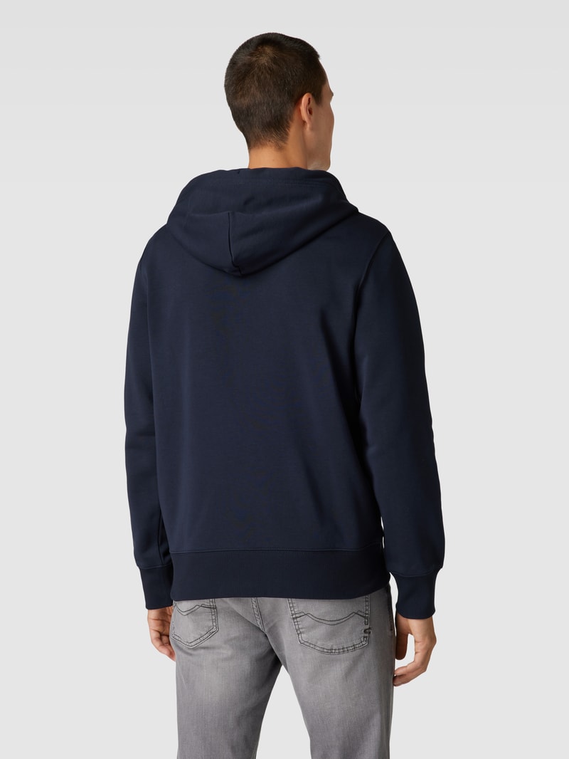 Sweatjacke mit Kapuze in marineblau
